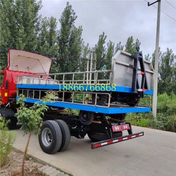 4噸拉桿轉向不銹鋼圍欄拖車